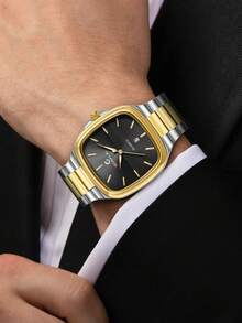 GUSALAI Men's Fashion Square Quartz Watch, Unisex, Multiple Colors Available, Suitable For Daily Wear, Valentine's Day Gift, Birthday Gift Choice - one-size - View 3