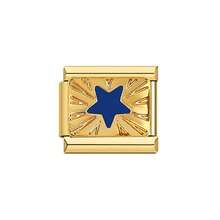 1pc Exquisite Design Fashion DIY Modular Kit, Hip-Hop Punk Style Painted Pattern Evil Eye - Moon & Stars Heart, Multiple Styles Detachable, Stainless Steel Bracelet Module, Fashionable & Versatile, Suitable For DIY Jewelry Making, Creative Design Jewelry Accessories, Suitable For Daily Wear, Surprise Gift For Men & Women - Gold Base - View 11