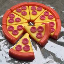 Tachimi 1pc Soft Realistic Cheese Pizza Creative Squeeze Toy, Food Slice Handheld Stress Relief Toy, Lightweight Pocket Venting Toy, Random Shipment Without Individual Packaging, Exquisite Birthday Party Favor - Multicolor - View 4