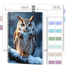 1 Set Fresh Floral 2D Cover Spiral Coil Notebook With Index Sticker Set, Practical Inner Pages, Suitable For Back To School, Work, Study And Other Scenarios. Whether Writing Diaries, Making Daily Plans, Or Using As Memo Pads, It's A Great Choice As Graduation Gift, Birthday Gift, Helping You Plan Your Life Efficiently! - Multicolor - View 11