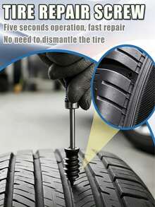 41Pcs 2 Sizes Spiral Tire Repair Rubber Nails Kit, Tubeless Vacuum Tire Screw Plugs With Screwdriver, Emergency Self-Service Puncture Fix For Car Motorcycle E-Bike Automotive Tool - Multicolor - View 5