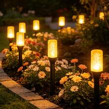 1PC Set Solar LED Bubble Stake String Lights, Multicolor Changing Waterproof IP54Outdoor Landscape Lamp, Decorative Lighting For Garden Lawn Patio Yard Pathway Holiday Party Solar‑Powered Bubble Column Stak - Bubble Column - View 4