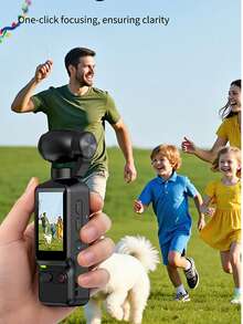 4K Handheld Action Camera, Supports 90° Right/180° Up & Down Rotation, Lighter & More Portable, Suitable For Vlog Video Recording And Life Documentation, With Dual Fill Lights, No App Required, Pocket Vlog Camera, Suitable For Travel And Daily Recording, Back To School Gift - Multi-color B Style - View 4