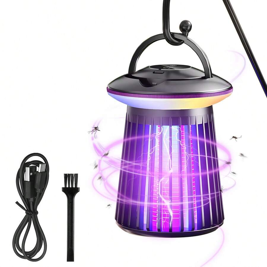 可攜式電動捕蚊燈,可充電 LED 7色小夜燈,適用於臥室、房間、廚房、花園、院子,蚊子、蒼蠅、蛾、果蠅必備 - 彩色 - 查看 1