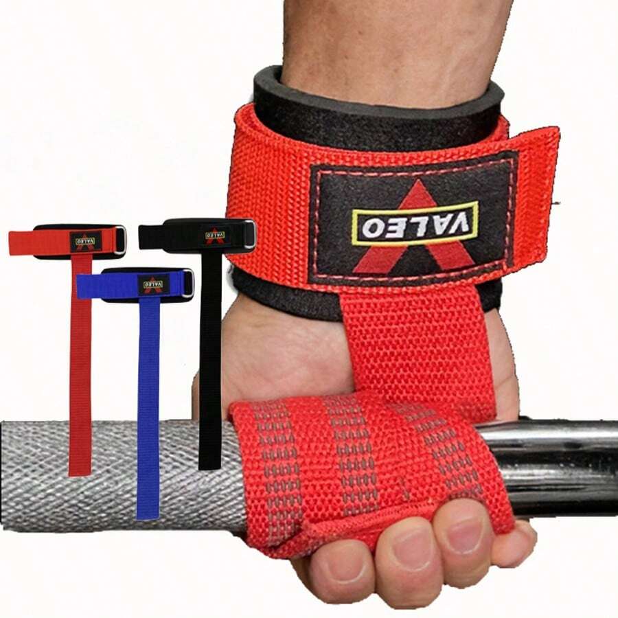 2pcs/Set Fitness Lifting Straps Deadlift Grip Straps Weightlifting Anti-Slip Wrist Wraps Strength Training Gym Workout Polyester Thickened Wear-Resistant Lifting Straps For Men And Women - Multicolor - View 1