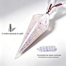 Glitter Sequin Crystal Glue, DIY Decorative Glue, DIY Cream Glue, Equipped With Dedicated Glue Nozzle, Suitable For Phone Cases, Handmade Decorations - Multicolor - View 2