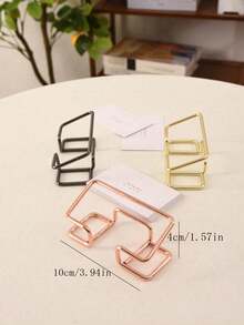 1pc Iron Art Bracket Slouchy Person Desktop Metal Rack Dual-Use Creative Business Card Holder Multi-Function Storage Rack - A - View 1