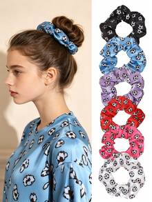 6pcs/1pc Colorful Sports Style Football Hair Ties, High Elasticity Satin Headbands, Versatile Hair Accessories Gift For Girls And Teens - Multicolor - View 2