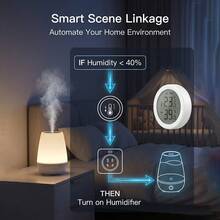 RSH Tuya ZigBee Smart Temperature And Humidity Sensor With LED Screen Display, Compatible For Alexa Assistant Voice Control, Home Automation Settings, Suitable For Rooms,Offices,Warehouses, Bedroom, Ete(Zigbee Version Need Zigbee Hub&Gateway!!!) - RSH-hS03 - View 6