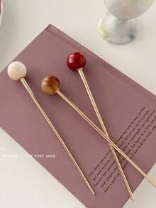 1PC Round Metal Hair Stick For Women, Bun Hair Styling Tool, Minimalist Modern Hair Pin, Versatile Daily Wear Hair Accessory - Hairpin - View 1