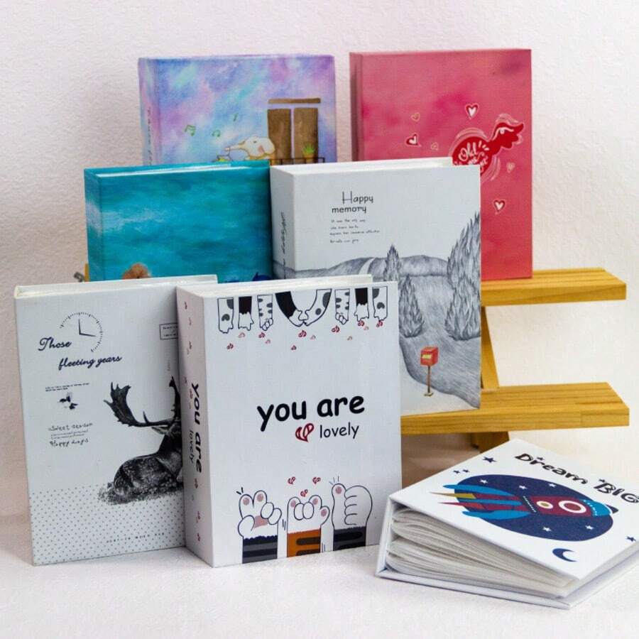 New 6-Inch 100-Sheet 4R Paper Pocket Photo Album For Celebrity Cards, Family Photos, Student Commemorative Photos