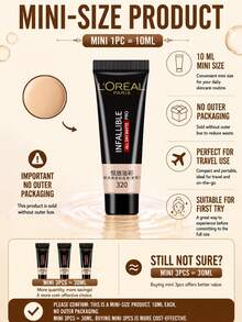L’Oreal Paris L'Oreal PRO 粉底液 #320，10/35ml，雙重控油配方，高遮瑕，防水防暈染，輕盈配方，持久霧面妝效，適合油性肌膚 - 吸油棒PRO恆放溢彩持色粉底液#320 - 查看 7