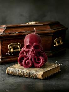 1pc Halloween Octopus Skull Scented Candle, Gothic Style Atmosphere Decor, Handmade Creative Decorative Fragrance Candle, Suitable For Room Decor, Desktop Decor, Home Decor, Parties, Birthdays, Gifts, Anniversaries, All Seasons, Essential For Halloween Decoration - Octopus Skull - View 16