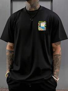 Men's Italian Style Ciao Bella-Shirt - Loose Fit Drop Shoulder Short Sleeve Tee With Front & Back Italian Lettering Print, Summer Hot Item - 白色 - 查看 9