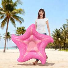 Macaron Color Starfish Inflatable Water Lounger, Comfortable Concave Seat Pool Float, Portable Foldable Swimming Float Bed, Suitable For Vacation Lake River Relaxation - Multicolor - View 9