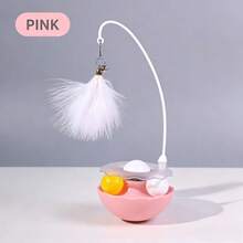 Multifunctional Cat Rolling Ball Toy With Feather Teaser, Bell And Catnip Ball, 360° Rotating Self-Play Interactive Kitten Toy, Durable ABS Material, Relieve Boredom Pet Entertainment Supplies - View 11