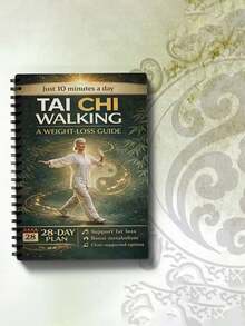 10-Minute Tai Chi Walking 30-Day Guide, Tai Chi Walking Practice Book, Gentle Exercise Plan For Adults Over 50, Restore Strength, Flexibility And Balance - Gentle Chair Yoga Exercises, For Home And Office Use, Senior Chair Exercises, Simple Illustrations - Multicolor - View 7