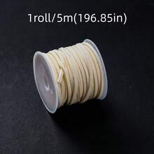 Gulungan Tali Beludru Suede 5 Meter, Benang Flocking Kulit Sintetis, Tali Pembuatan Perhiasan DIY untuk Gelang Anyaman, Kalung, Gantungan Kunci - 5 m - View 16