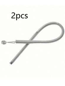 Juego de 2 piezas/1 pieza Herramienta de reemplazo de cordón con resorte, herramienta de enhebrado fácil, herramienta de enhebrado flexible multifunción enhebrador de ojales con resorte, ayuda para insertar banda elástica de ropa, insertador de banda elástica 2 en 1 para pantalones, sudaderas con capucha, vestidos | Juego de herramientas esenciales para el hogar, incluye herramienta de cordón de cintura, herramienta de ayuda DIY sin costura (resorte de acero, cabezal guía flexible) - Plateado - Ver 11