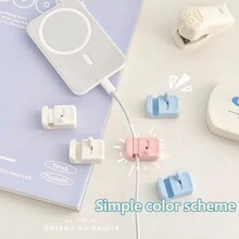 桌面線材收納器－簡易免鑽孔邊緣安裝式充電線與數據線固定座 - 彩色 - 查看 2