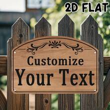 2D Flat - Customizable 1 Personalized Text Metal Sign, Create Your Own Metal Sign With House Number - 28.98 Cm X 18.82 Cm, Perfect For Various Color Decorations, Suitable For Yard, Porch, Garden, Patio - Multicolor - View 6