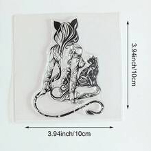 Transparent Silicone Stamps, DIY Scrapbooking Decoration, Collage Photo Album Greeting Card Making, Vintage Floral Forest Aesthetic Animal Patterns - Abstract - View 30