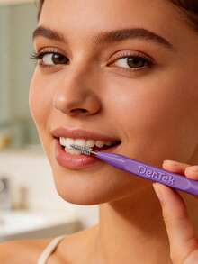 Dentek Advanced Clean SLIM BRUSH 32支裝，細毛刷頭，可深入狹窄空間，去除牙垢，溫和高效，防滑手柄，適合便攜使用 - 綠色 - 查看 10