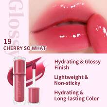 PERIPERA Ink Mood Glowy Tint #19 Juicy Cool Cherry Red 1件 4g，保濕不黏膩玻璃光澤，鮮豔櫻桃色調提亮所有膚色，長效顯色，適合復古與約會多汁唇妝 - 19 酷感爆汁櫻桃紅 - 查看 7