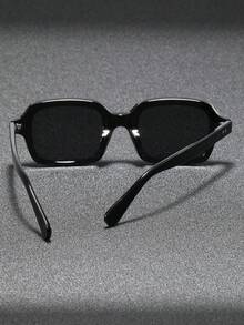 Visivana 1 Pair Men Retro Rectangular Versatile Fashion Glasses, Suitable For Outdoor, Cycling, Beach And Party Back To School Fashionable Preppy School Look - Multicolor - View 8