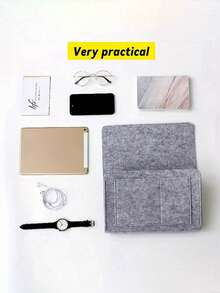 Sofa Storage Bag With 5 Pockets And A Hanging Design, Ideal For Storing Magazines, Laptop Cables, Remote Controls, Water Bottles And More. Versatile Storage Solution Suitable For Dormitory Beds, Sofas, Bedrooms And More.,Back To School - Multicolor - View 4