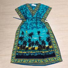 Women Long Dresses - Turquoise - View 2