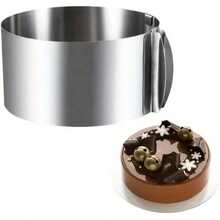 15.24-30.48 Cm Stainless Steel Cake Mold, Can Be Used For Universal Size Cake Rings, Stainless Steel Telescopic Cake Mold, Different Heights Can Be Selected, Commonly Used Chiffon Cake Mold, Round Baking Mold, Cake Edge Mold - View 5