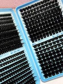580pcs D Curl Mixed Length 8-16mm+10-18mm Fluffy Lightweight Natural Eyelash Extensions DIY Reusable Eyelash Clusters, Eyelash Clusters, D Curl Single Eyelashes, False Eyelashes - D - View 6