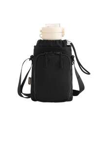 Outdoor Water Bottle Holder With Adjustable Strap Multiple Compartments Unisex Water Bottle Bag With Phone Pocket Water Bottle Pouch Pocket Water Bottle Carrier Bag For Walking Hiking Camp Cycling Travel Essentials Accessories Back To School Supplies - Multicolor - View 13