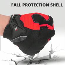 1 Pair Motorcycle Gloevs Summer Riding Protection Cycling Gloevs Touch Screen Motorbike Gloves Full Finger Outdoor Sports Protection Riding Protective Bike Gloves Racing Cycling Accessories Riding Essentials For Women Men Rider Gifts - Multicolor - View 4
