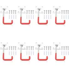 Garage Hooks, 8 Pack Adjustable Hooks For Wall Storage, Stainless Steel Heavy-Duty Utility Hooks With Anti-Slip Coating Organizing For Chainsaws, Bike, Garden Tools(Screws And Dowels Include),45715393 - Mint Blue - View 1