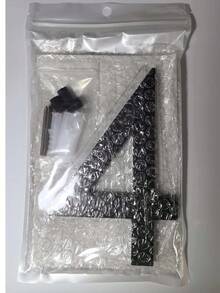 1 pieza Número de casa flotante de acero inoxidable de 6 pulgadas, placa de dirección metálica moderna de 152 mm #0-9, letrero de dirección para exteriores, número de casa metálico - Multicolor - Ver 16