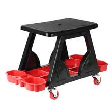 Banqueta Multiuso Para Mecânica E Detalhamento Automotivo Vinik - Preto - Visão 3