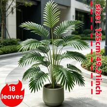 49.21 Inch Giant Areca Palm Tree - Tropical Rainforest Artificial Greenery; Vibrant Artificial Foliage; Suitable For Garden/Yard/Party/Villa/Pool/Hotel And Multiple Indoor/Outdoor Style Decor; Munich Beer Festival/Green Hat Festival/Independence Day/Father's Day/June Festival/Palm Tree Festival And Other Year-Round Holiday Decorations, Preferred Choice For Summer And Autumn Home Decor, No Pot Included, Outdoor Artificial Greenery, Premium Artificial Plant - Multicolor - View 10