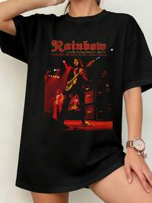 Rainbow Rock Band Unisex T-Shirt - 黑色 - 查看 1