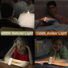 1pc Foldable Mini LED Flashlight With Adjustable Transparent Bracket, Portable Book Light Desk Lamp For Reading Studying Working Camping Emergency Home Bedroom Office Night Lighting Use - Night Light - View 6