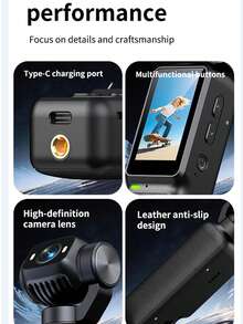 4K Handheld Action Camera, Supports 90° Right/180° Up & Down Rotation, Lighter & More Portable, Suitable For Vlog Video Recording And Life Documentation, With Dual Fill Lights, No App Required, Pocket Vlog Camera, Suitable For Travel And Daily Recording, Back To School Gift - Multi-color B Style - View 11