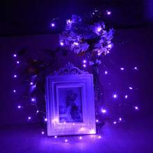 LED Starry Copper Wire String Lights Battery Powered (Batteries Not Included) Suitable For Bedroom, Christmas, Party, Wedding, Centerpiece And Decoration - String Lights - View 6