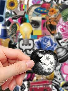 50pcs Millennium Pop Style Stickers, PET Material, Suitable For Scrapbooks, Laptops, Suitcases, Guitars, Water Bottles, Phone Cases, DIY Stickers, Also For School Supplies And Back To School Season - 50pcs - View 3