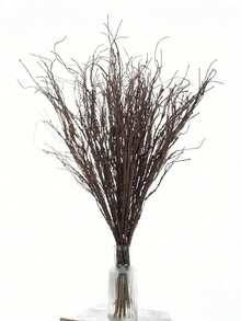 5/2/1 Stück künstliche schwarze lockige Weidenzweige, 76cm dekorative trockene Zweige, biegsame künstliche Holzstäbe, Retro-Rebenzweige, geeignet für Raumdekoration, DIY-Vase, künstliche Blumendekoration, Außengarten, Hotel, Büro, Bauernhaus, künstliche Pflanzen - Braun - Übersicht 2