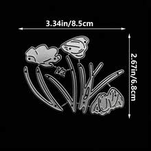 1件蒲公英金屬切割模具，蒲公英模切，DIY剪貼簿藝術家切割模具模板，用於相簿裝飾紙卡手工模切，卡片製作 - 銀色 - 查看 12
