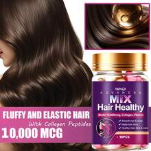 90粒 MIXHair 健康髮膠囊，富含 10,000mcg 鐵蛋白、膠原蛋白與維生素，使頭髮與頭皮柔順、增加彈性光澤，輕盈補水，適用於所有髮質 - 90PCS - 查看 7