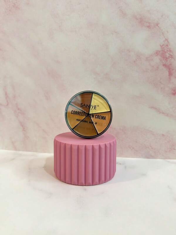 Paleta de Corrector en Crema Multitonos Circular para Mujer - Cosmético Perfeccionador Facial Confortable de Alta Cobertura - Estuche de Maquillaje Diario con Acabado Sedoso Limpio