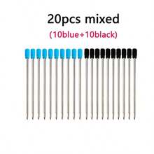 20/50pcs 0.7mm Metal Ballpoint Pen Refills, Compatible With Crystal Rhinestone Ballpoint Pen Barrels, Black/Blue Replacement Ink, 7cm, Office Stationery Accessories, Student Supplies, Back To School - Multiple Styles - View 13
