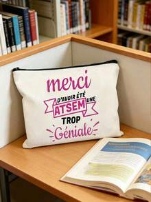 Bolsa de maquillaje con temática de profesora de francés, elegante regalo para el Día del Maestro, diseño de ilustración de corazón bilingüe francés-inglés "Gracias Maestro", regalo de aprecio para educadores, bolsa de almacenamiento de maquillaje estilo negro, bolsa de aseo portátil, adecuada para viajes, vacaciones, camping y uso al aire libre, regalo de aprecio para maestros, diseño creativo, bolsa de almacenamiento de aseo de viaje ligera unisex - regalo perfecto de graduación o elección creativa para el Día del Maestro. - Multicolor - Ver 6